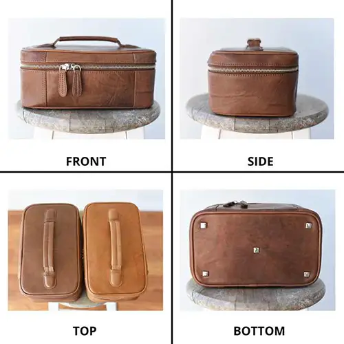 Fashion High Quality Custom Leather Wedding Gift Skincare Large Luxury Cosmetic Makeup Train Case